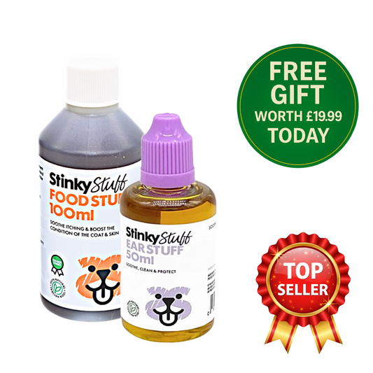 Dog Itchy Ear Relief Bundle - FREE GIFT - Food Stuff worth ÂŁ19.99