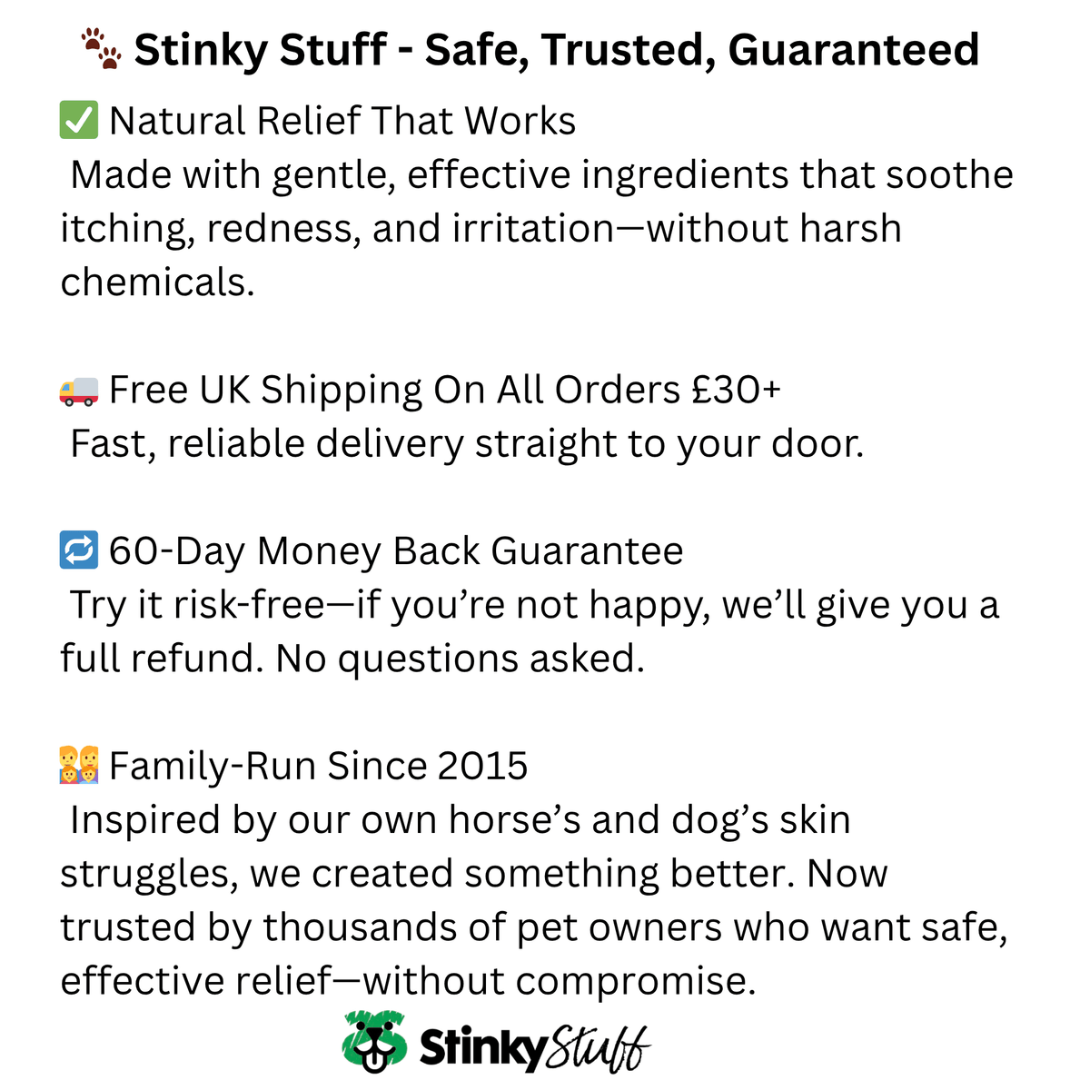 Dog Stuff 190g - Topical Balm for Itchy Skin & Hot Spots Relief - Stinky Stuff