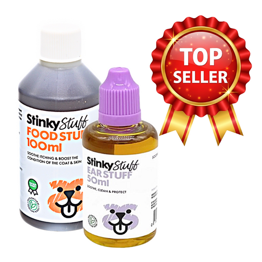 Dog Itchy Ear Relief Bundle - FREE GIFT - Food Stuff worth £19.99