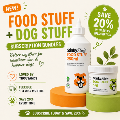 Food Stuff 250ml + FREE Dog Stuff 45g - Soothe Itchy Irritated Skin