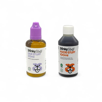 Stinky Stuff Itchy Dog Duo – Natural Ear and Skin Relief for Dogs