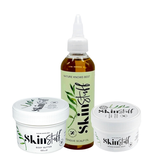 Skin & Scalp Rescue Trio - Balm, Body Butter & Scalp Oil