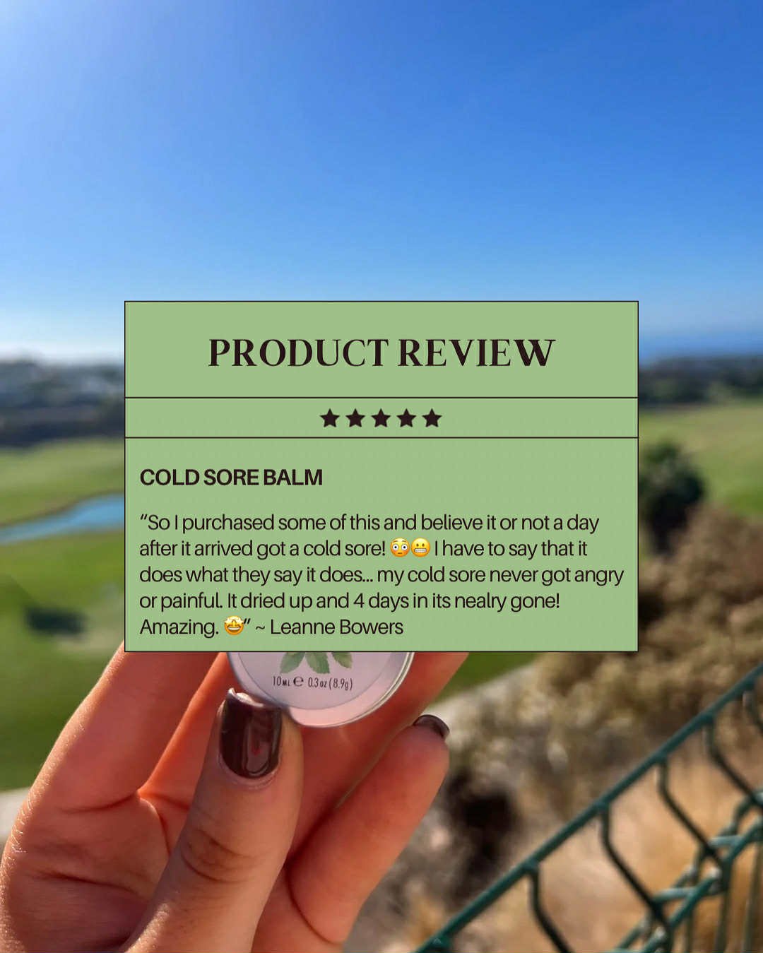 Cold Sore Balm - 100% Natural Cold Sore Remedy - Stinky Stuff