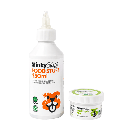 Food Stuff 250ml + FREE Dog Stuff 45g - Soothe Itchy Irritated Skin - Stinky Stuff