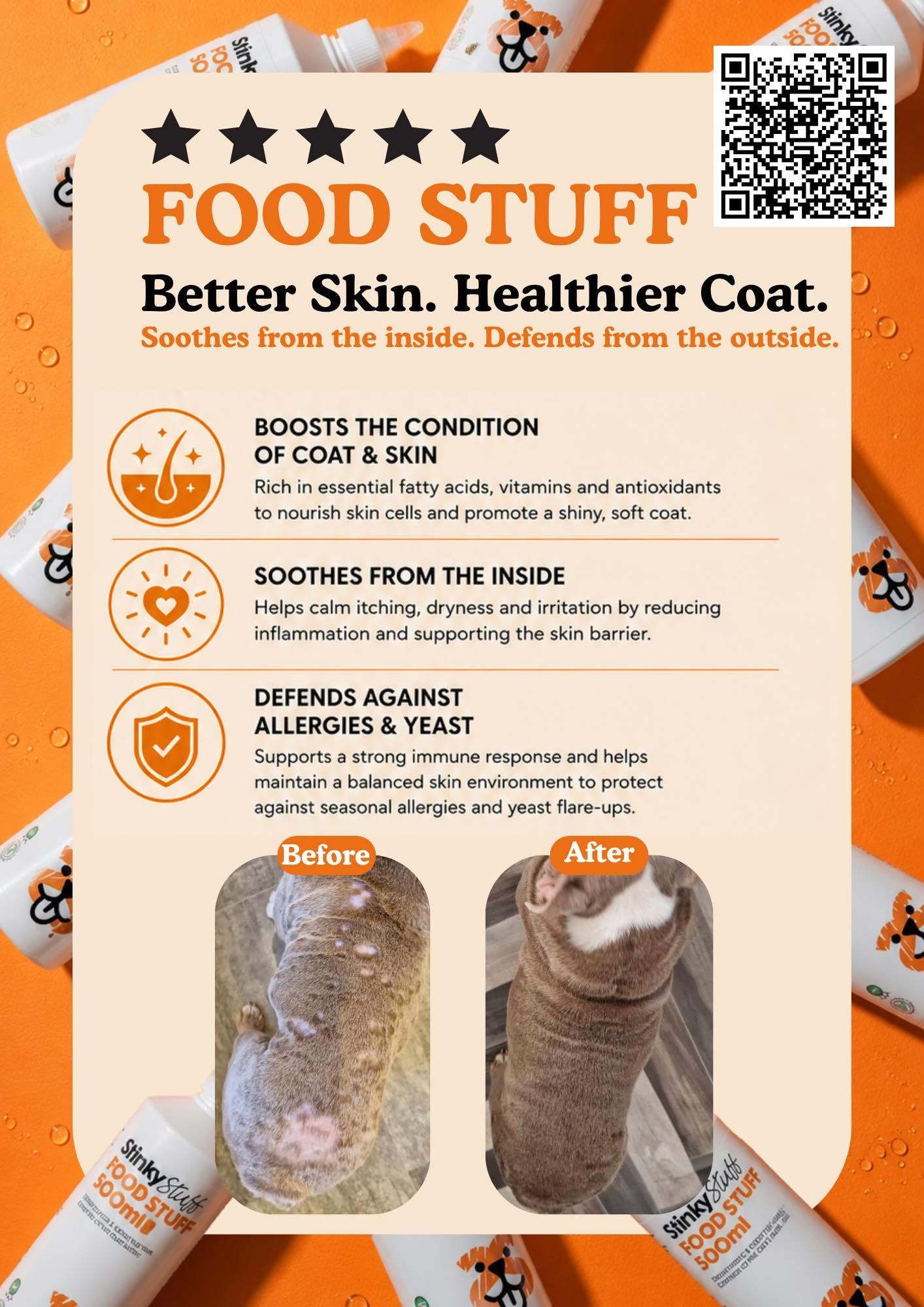 Food Stuff – Daily Skin, Coat & Ear Support Supplement - Stinky Stuff