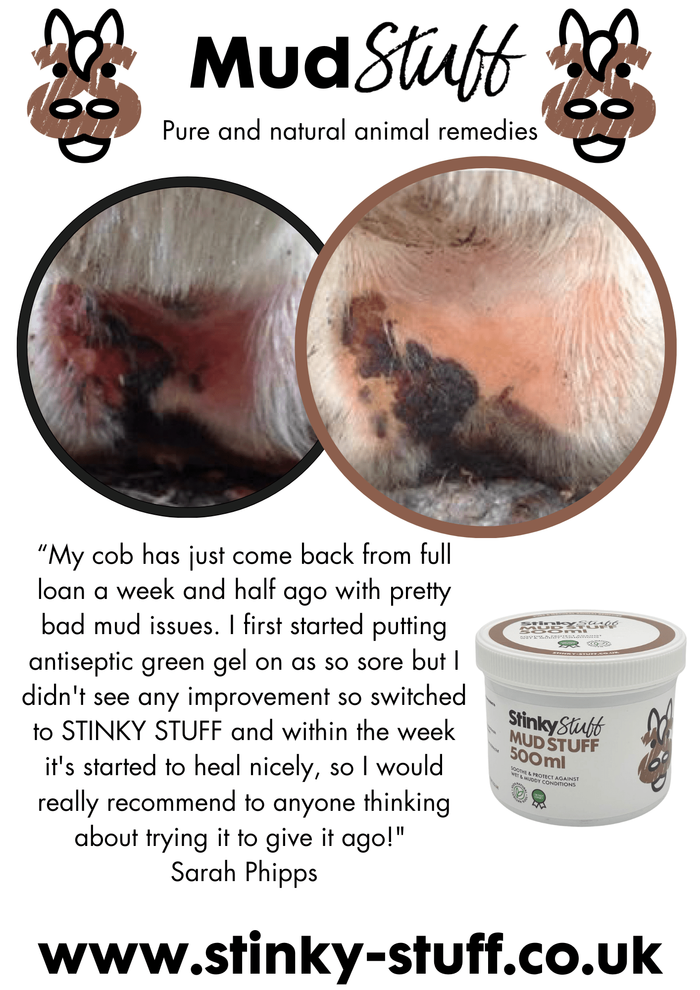 Mud Stuff | Natural Cold Weather Protection for Horses | Barrier Balm for Horses Legs - Stinky Stuff