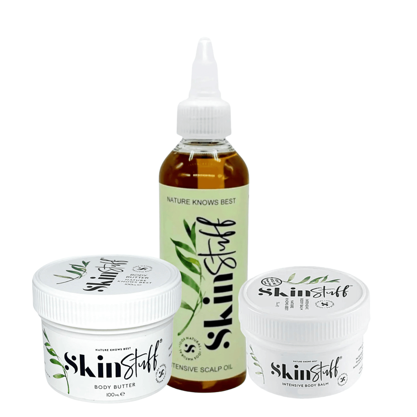 Skin & Scalp Rescue Trio - Balm, Body Butter & Scalp Oil - Stinky Stuff